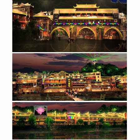 Lighting scheme of Fenghuang ancient city_      03